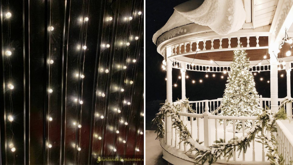 "Descoperă Magia Crăciunului: Împodobește-ți Casa cu Ghirlande Luminoase, Perdele și Instalații Decorative!"