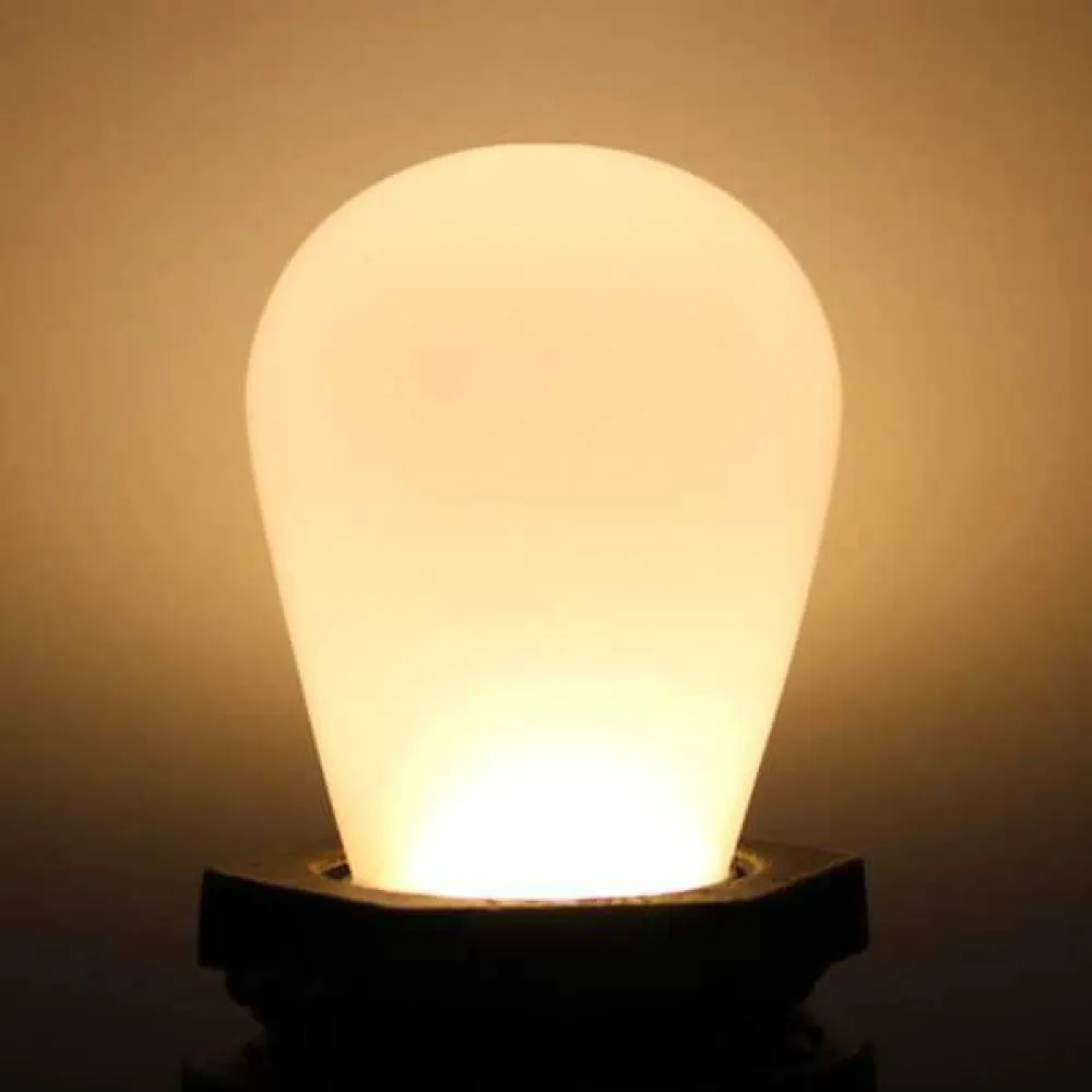 Ghirlanda Luminoasa 10M cu 10 Becuri LED Albe Mate, E27, 1W, Cablu Plat Verde Inchis, Lumina Calda, Conectabila 1000M, de Exterior