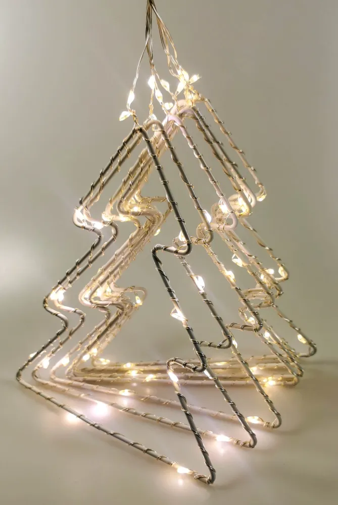 Ghirlanda Luminoasa Decorativa 2.5M cu Braduti si miniLEDuri, 8 Programe, Lumina Calda, Conectabila 10M, de Exterior