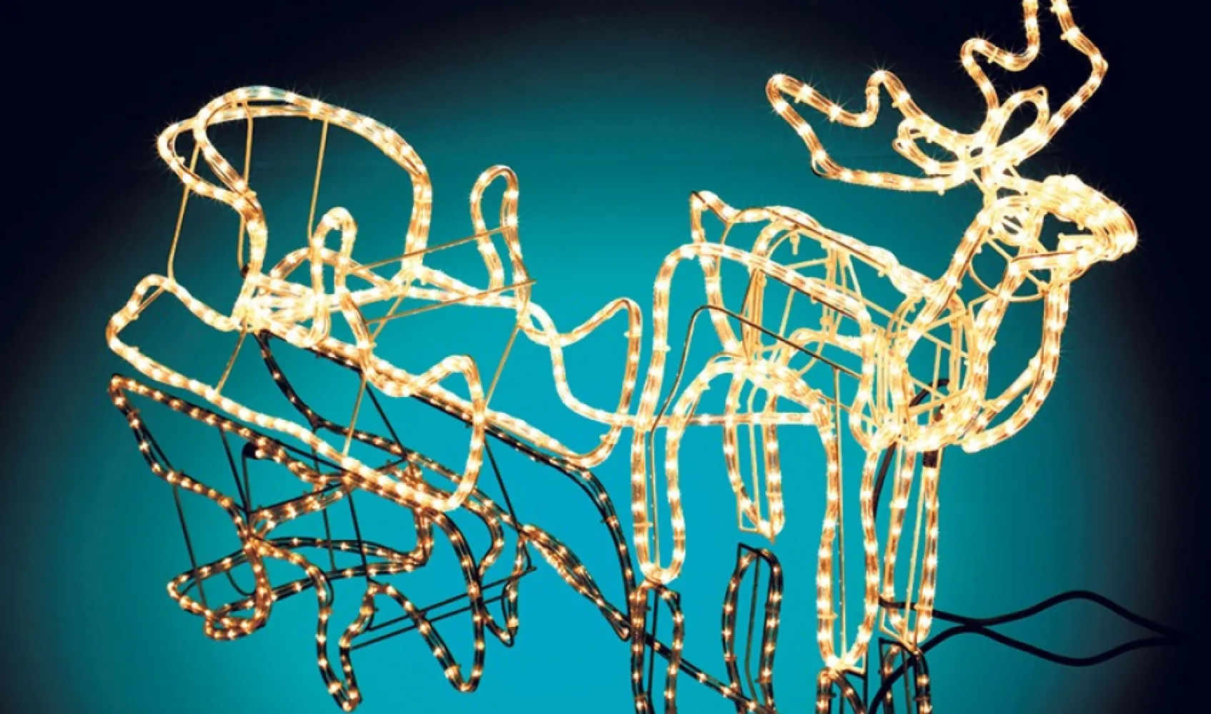Decoratiune luminoasa Ren si Sanie cu LEDuri