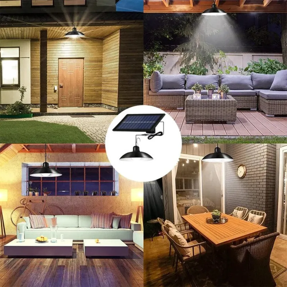 Lampa Solara Suspendata, de Interior sau Exterior, cu 3 Moduri de Functionare si Telecomanda