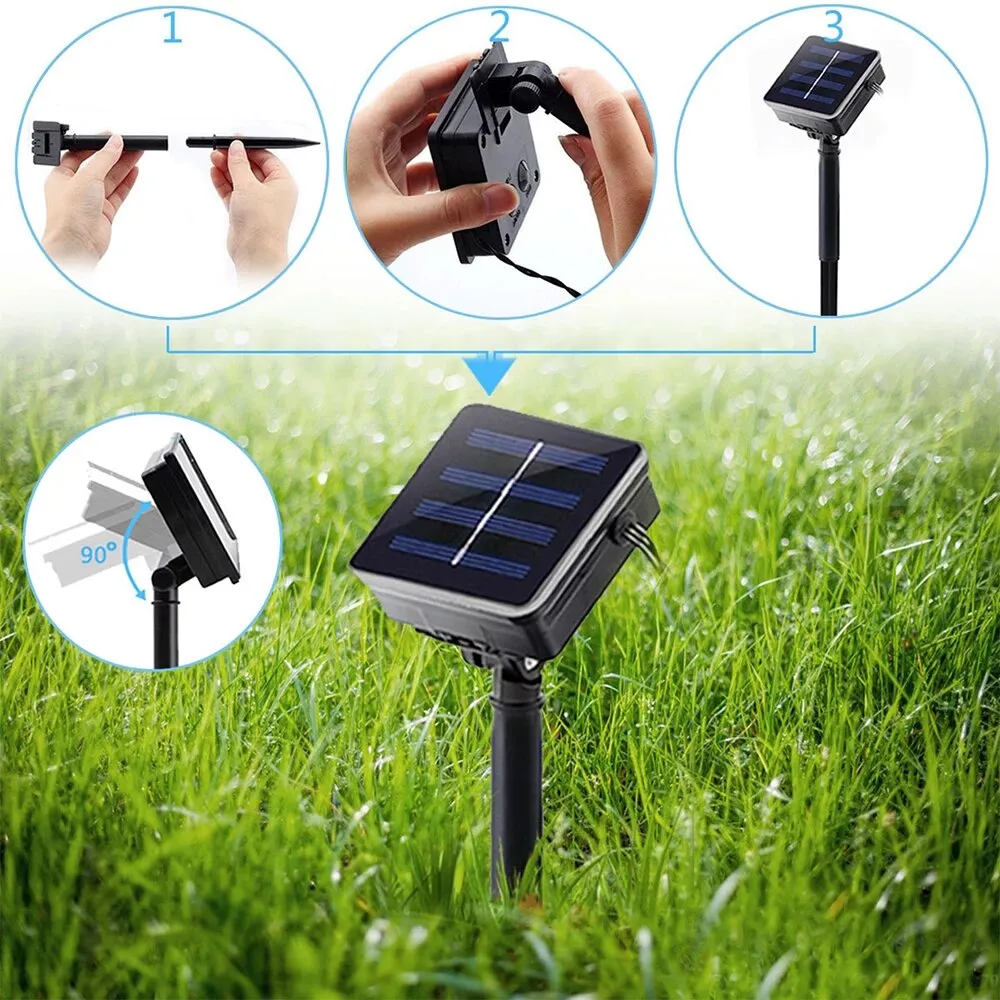 Ghirlanda Luminoasa Solara 3M cu 20 Globulete LED, Lumina Colorata, de Exterior