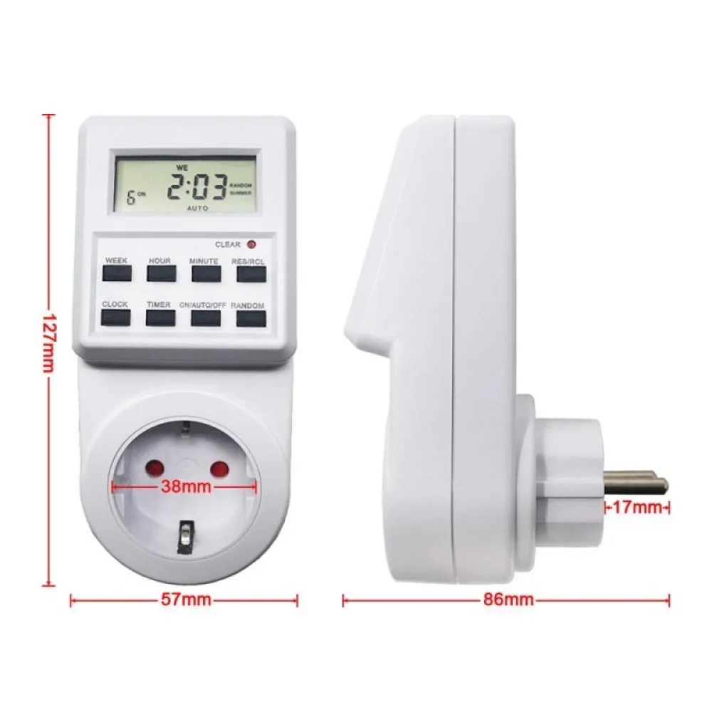 Adaptor Priza Programabila cu Ecran Digital