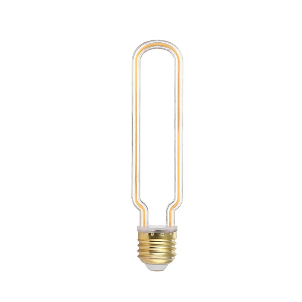 Bec LED cu Efect Neon 4W, din Plastic, Dimabil, E27, T32, Lumina Foarte Calda, de Exterior