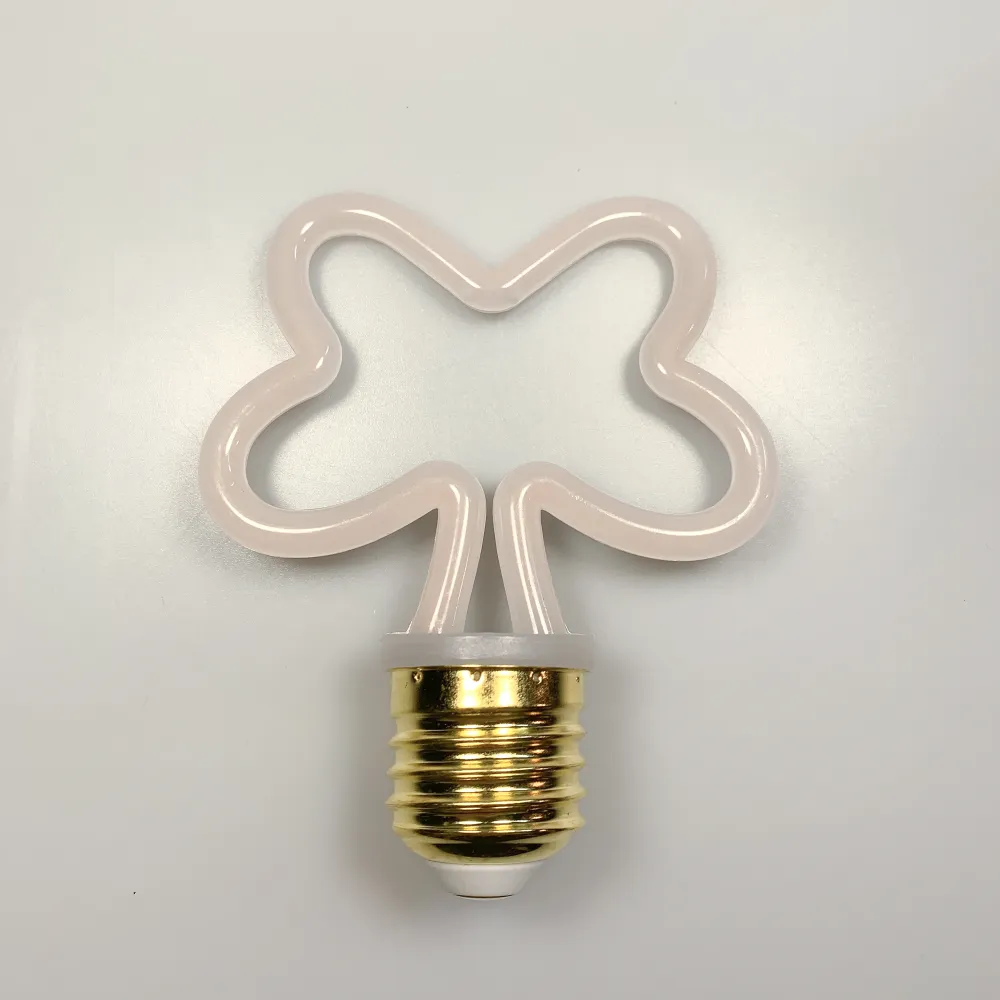 Bec LED cu Efect Neon 4W, din Plastic, E27, Fluture, Lumina Calda