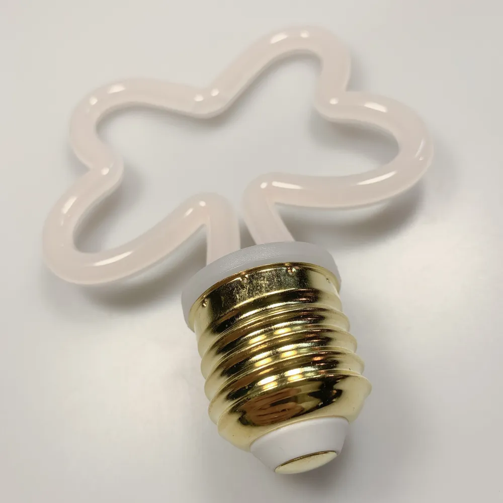 Bec LED cu Efect Neon 4W, din Plastic, E27, Fluture, Lumina Calda
