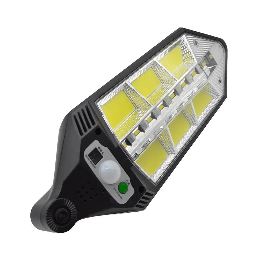 Lampa Solara Stradala 30W cu 6 Casete COB, 3 Moduri de Functionare, Telecomanda, Senzor de Miscare si Lumina