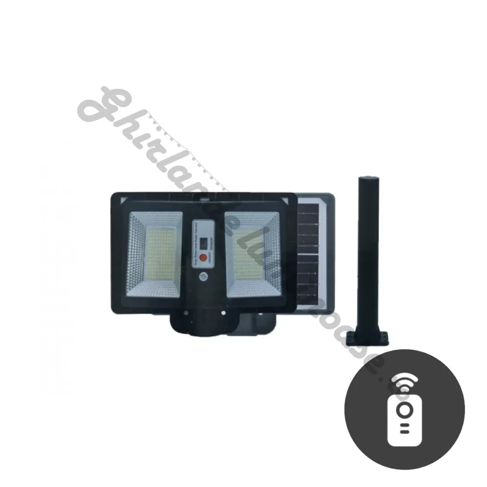 Lampa Solara Stradala 200W cu 330 LEDuri, 3 Moduri de Functionare, Telecomanda, Senzor de Miscare si Lumina