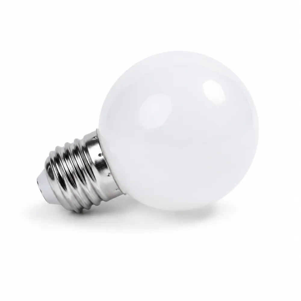 Bec LED Alb Mat, 1W, din Plastic, Dimabil, E27, G45 , Lumina Naturala, de Exterior