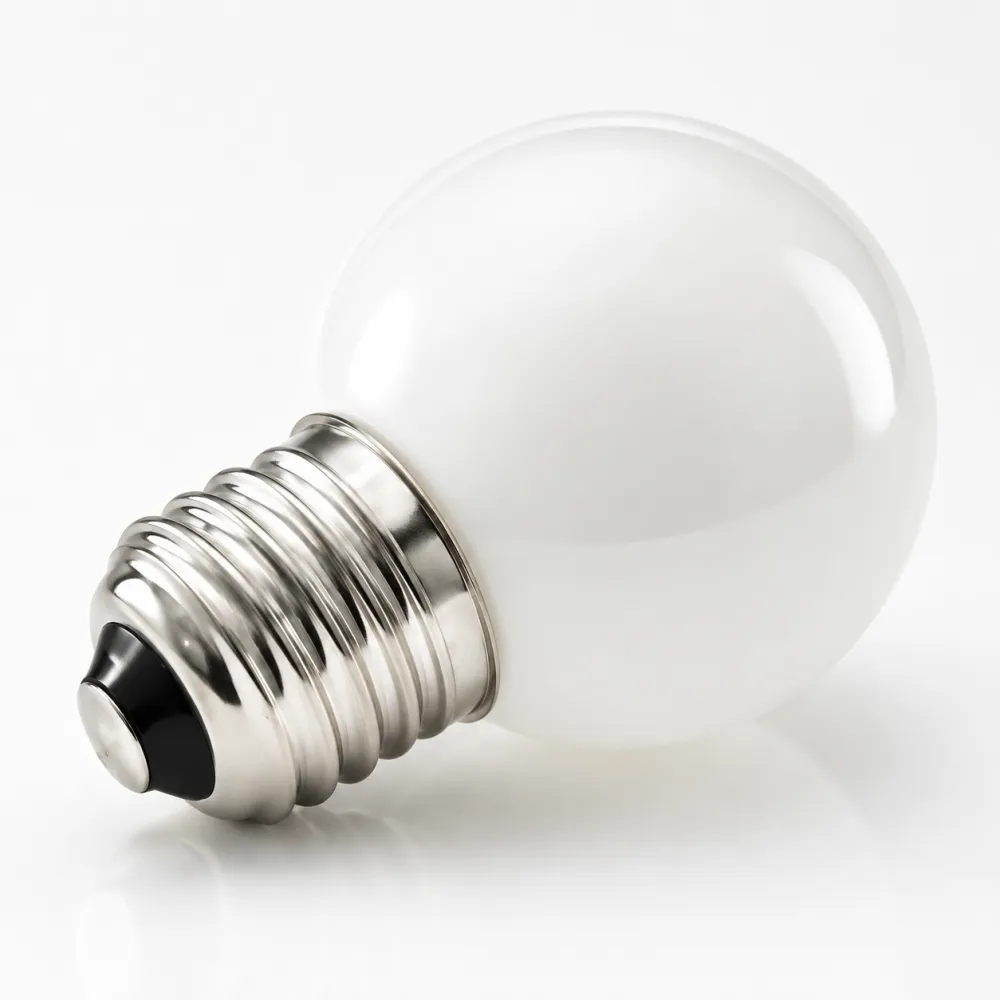 Bec LED Alb Mat, 1W, din Plastic, Dimabil, E27, G45 , Lumina Naturala, de Exterior
