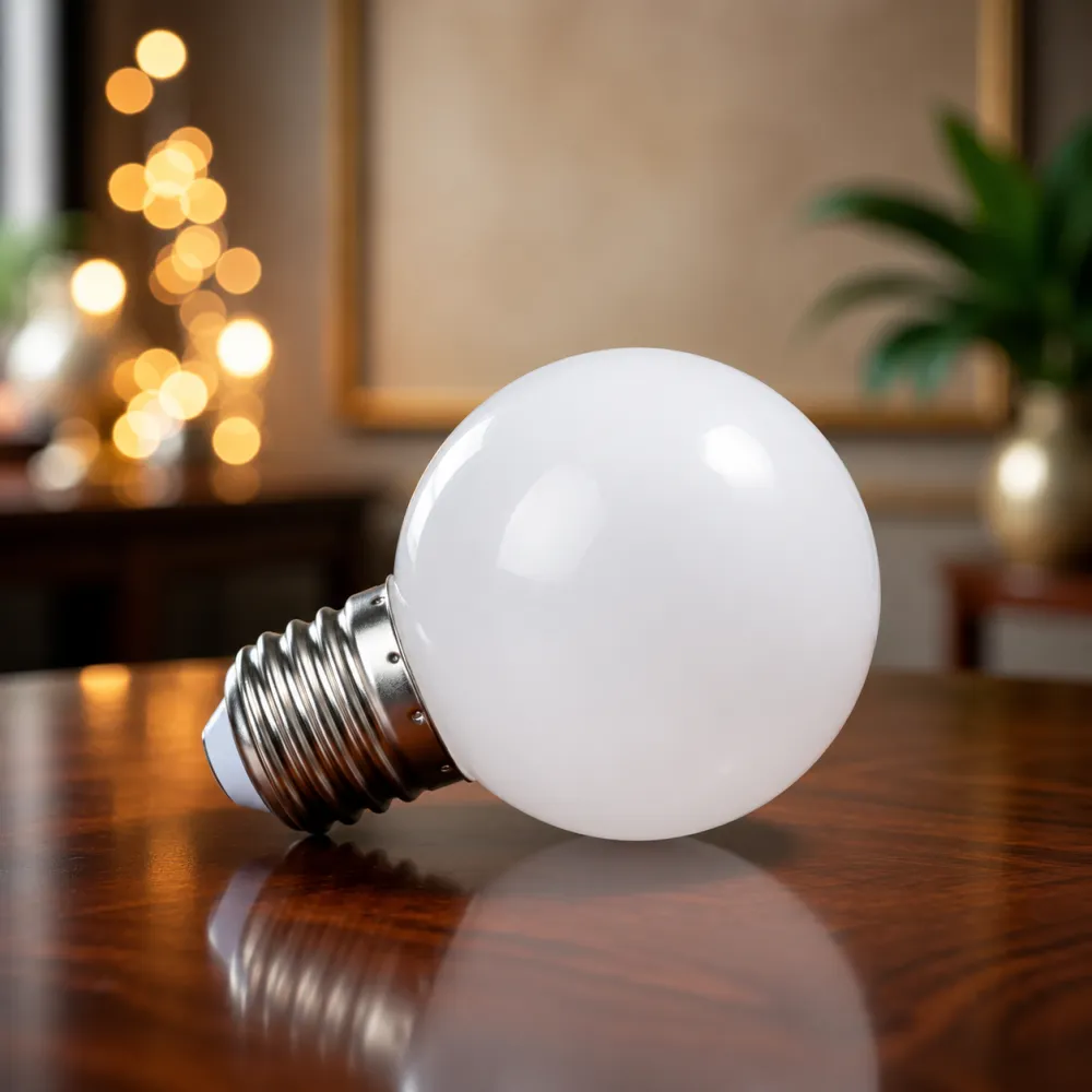 Bec LED Alb Mat, 1W, din Plastic, Dimabil, E27, G45 , Lumina Naturala, de Exterior