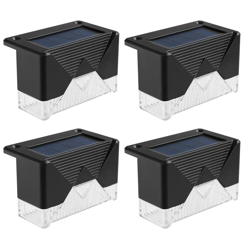 Set 4 Lampi Solare pentru Gard si Stalp, cu Senzor de Miscare si Lumina