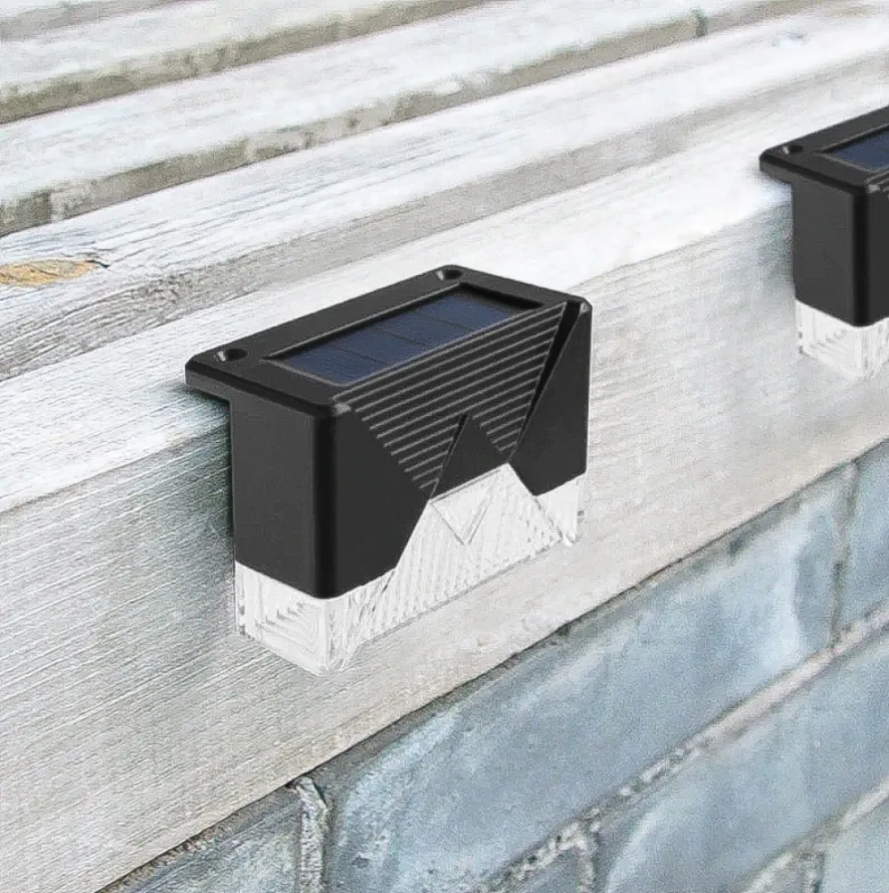 Set 4 Lampi Solare pentru Gard si Stalp, cu Senzor de Miscare si Lumina