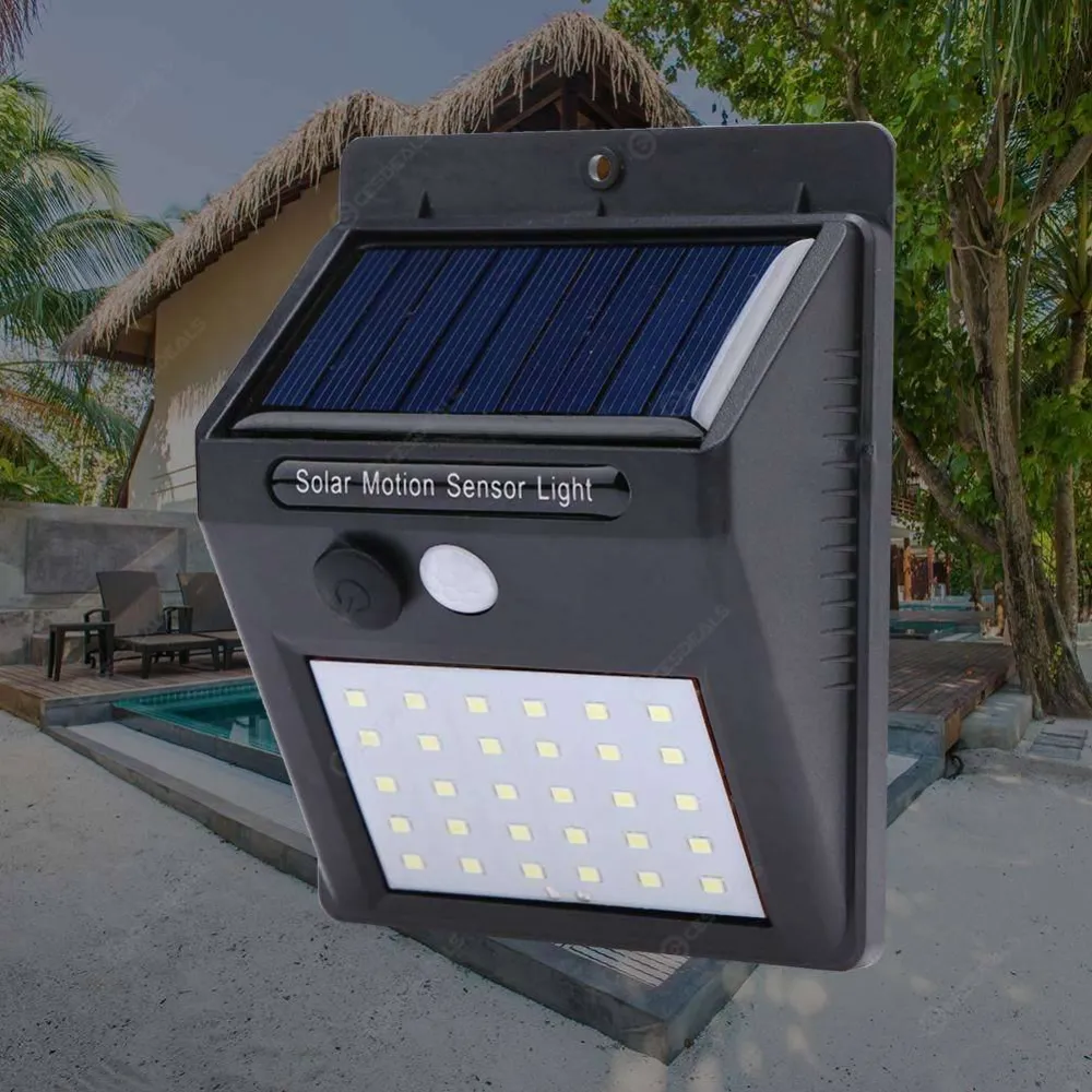 Set 4 Lampi Solare de Perete cu 30 LEDuri, Senzor de Miscare si Lumina