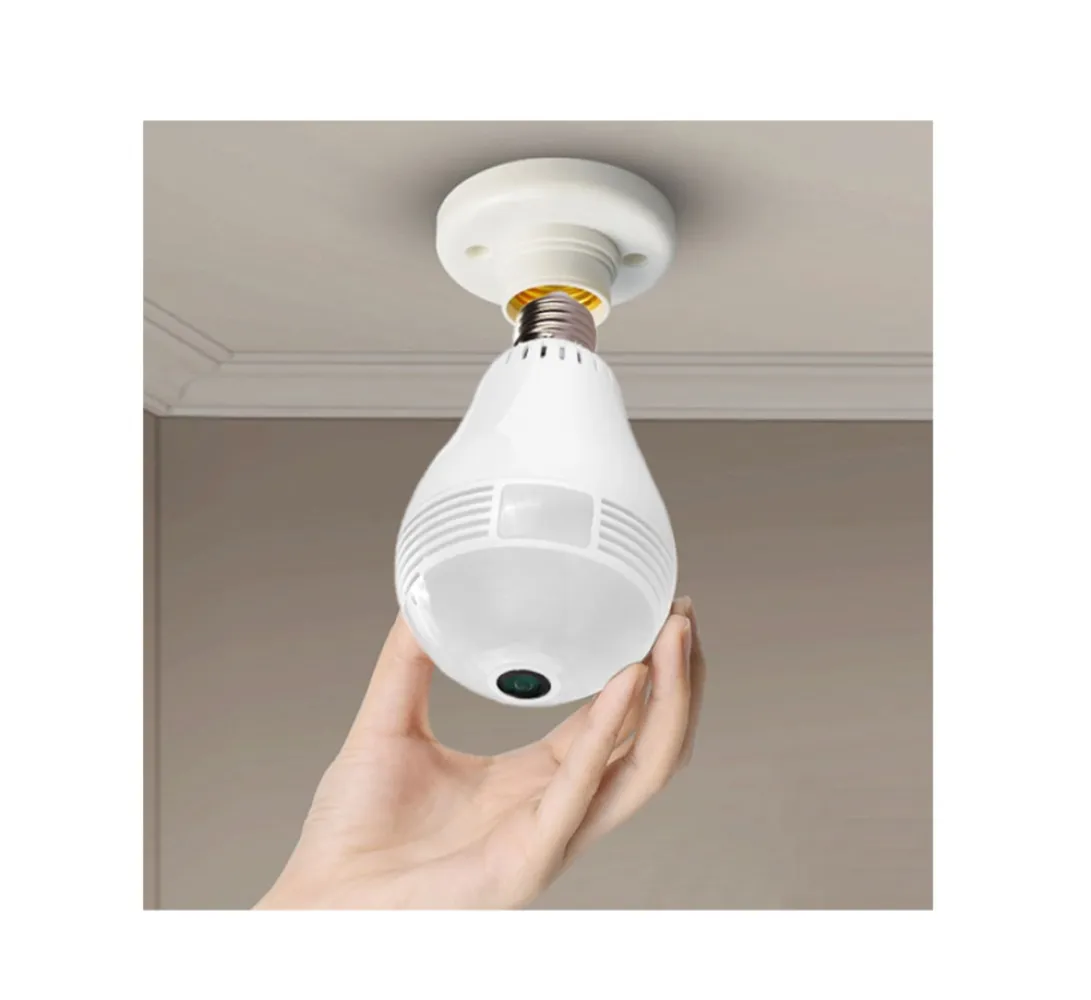 Camera de Supraveghere tip Bec WiFi, Senzor de Miscare, de Interior