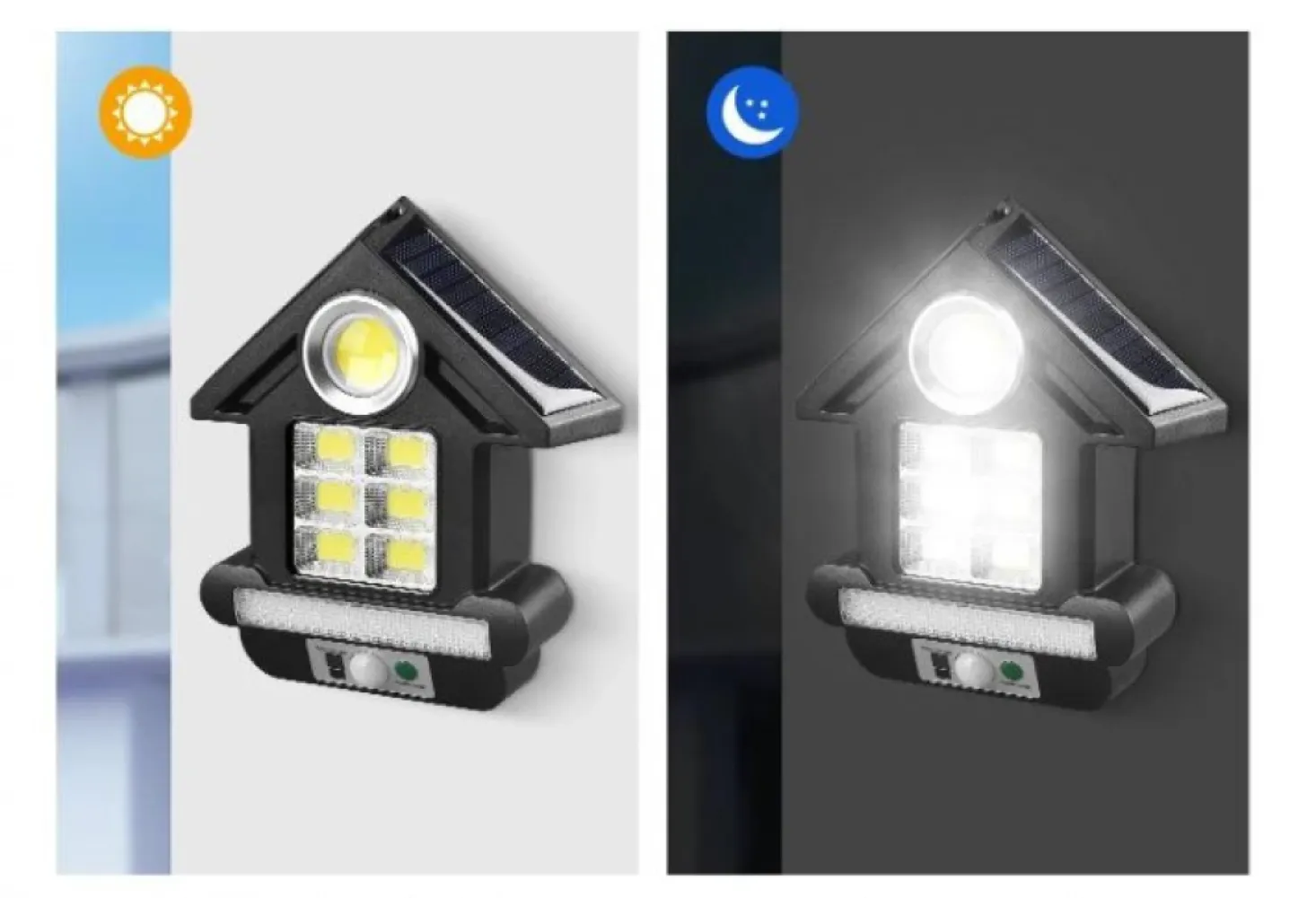 Lampa Solara de Perete cu 81 LEDuri, Senzor de Miscare, 4 Moduri de Functionare, Lupa si Telecomanda