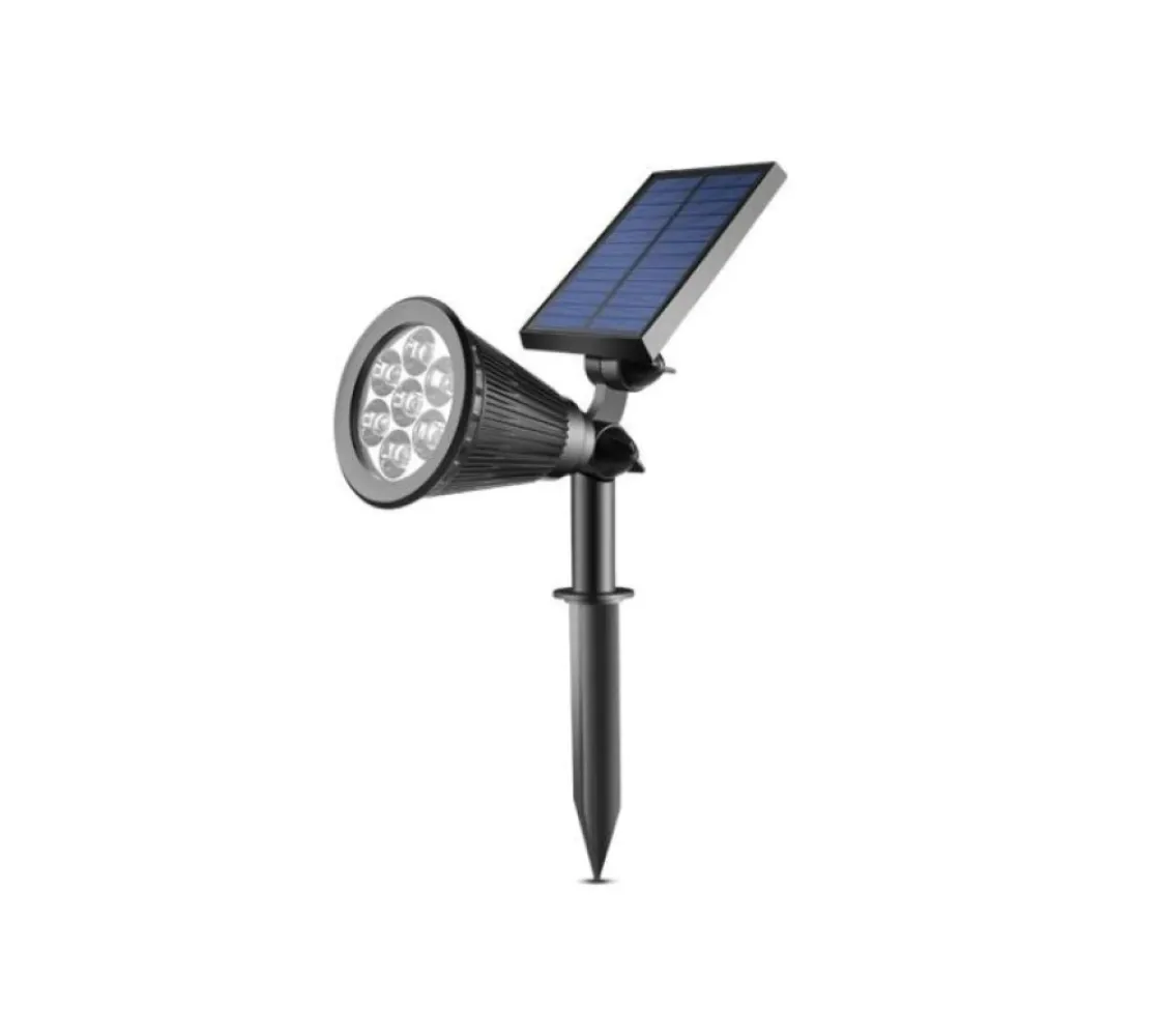 Proiector Solar Reglabil cu 7 LEDuri RGB, 2 Moduri de Functionare,  Senzor de Miscare si Lumina