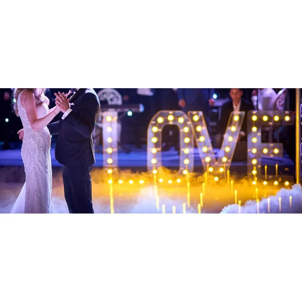 Litere Volumetrice Luminoase LOVE din Plexiglas