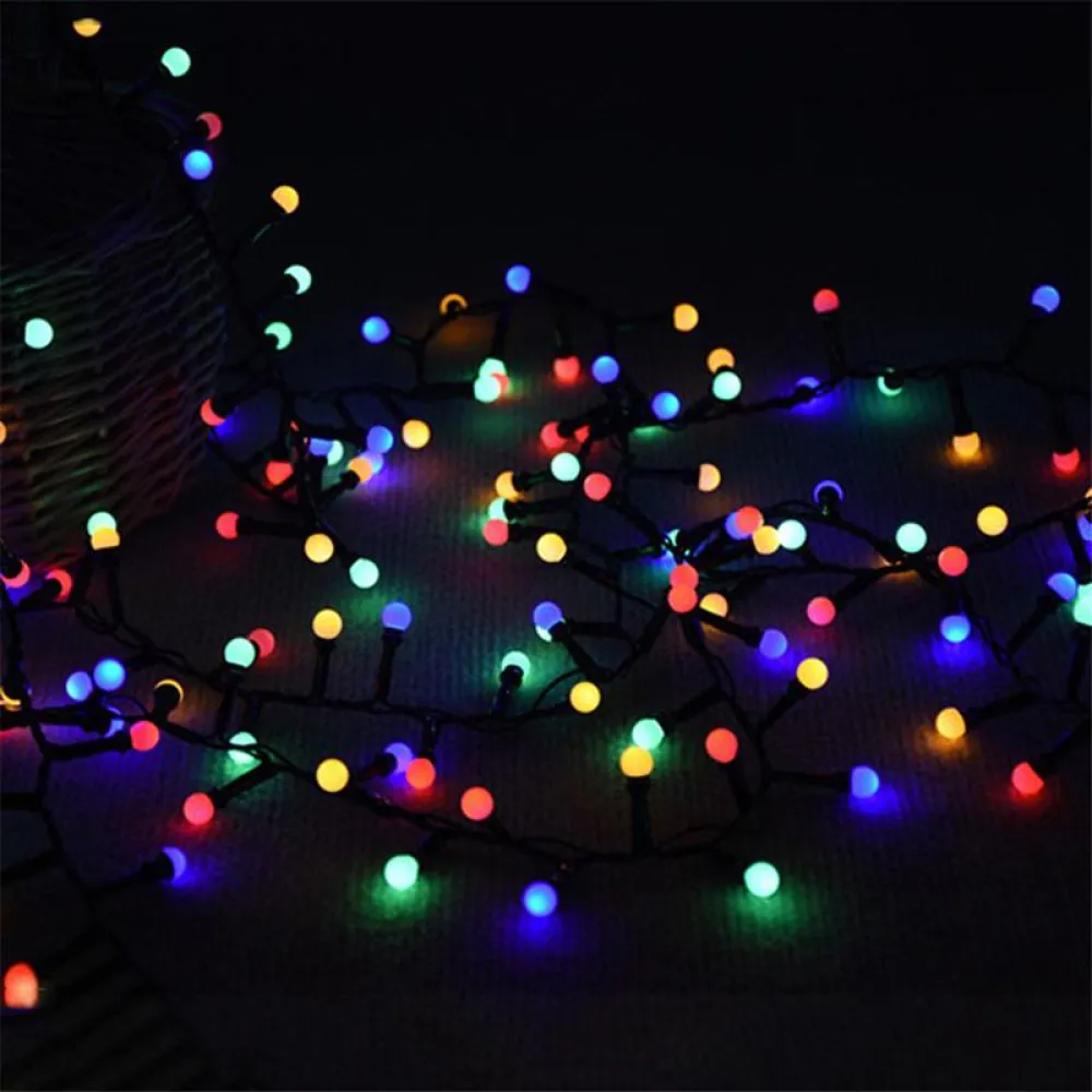 Ghirlanda Luminoasa cu Bilute Artificii 15M cu 300 LEDuri, 8 Programe, Lumina Colorata, de Exterior
