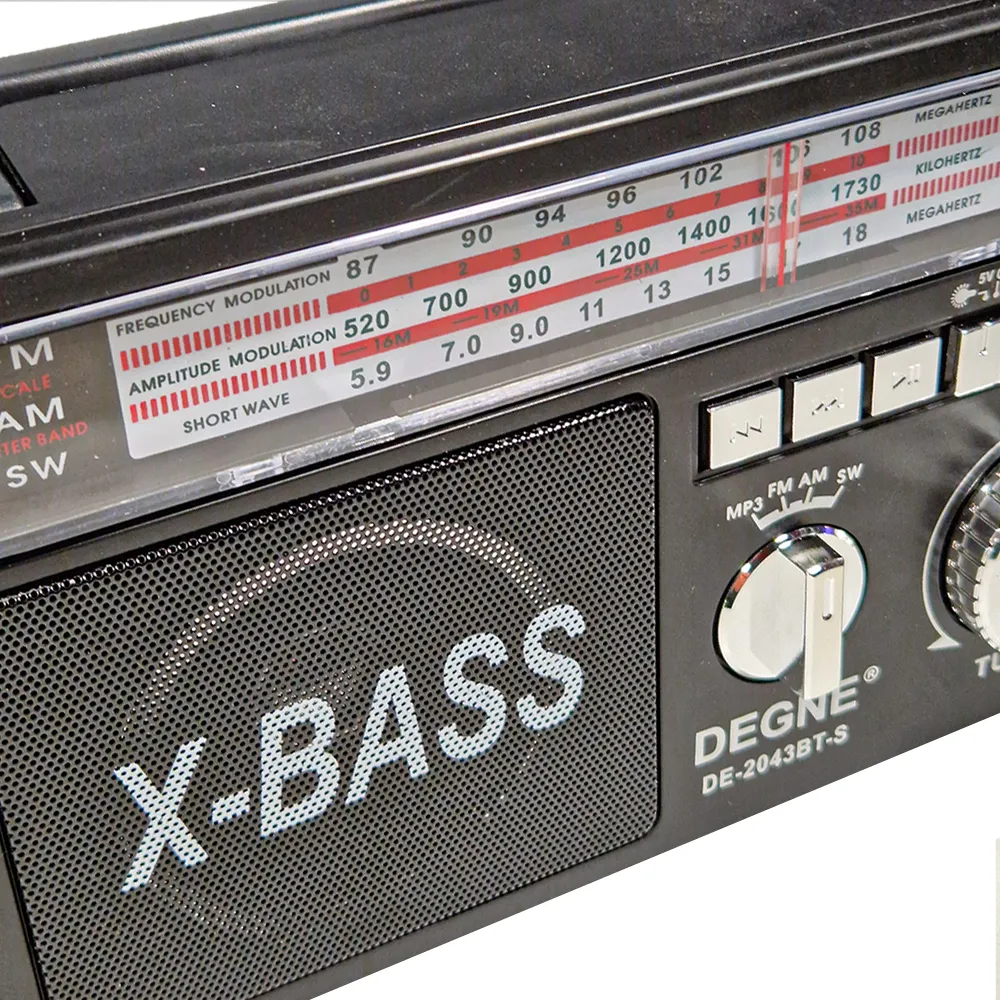 FM Radio Solar cu Acumulator, USB/TF, MP3 si Bluetooth