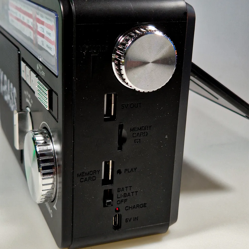 FM Radio Solar cu Acumulator, USB/TF, MP3 si Bluetooth