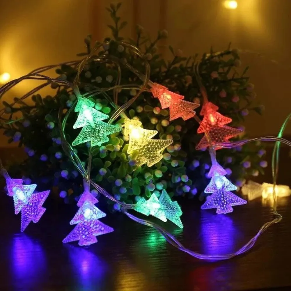 Ghirlanda Luminoasa Decorativa 5M cu 25 Braduti cu LED, Lumina RGB, cu Baterii