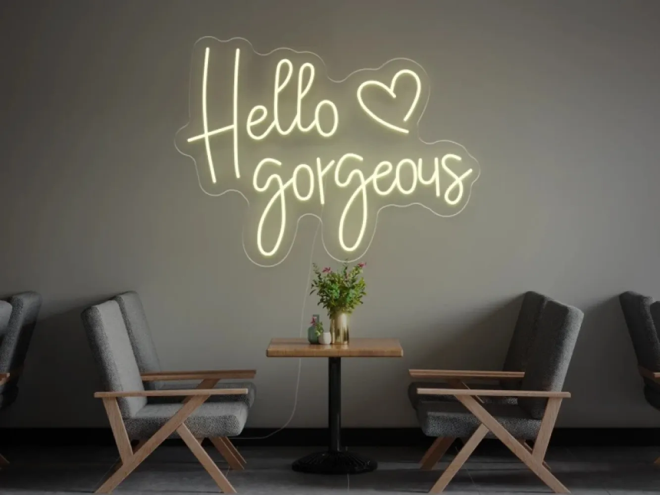Semn Luminos LED Neon de Inchiriat Hello gorgeous