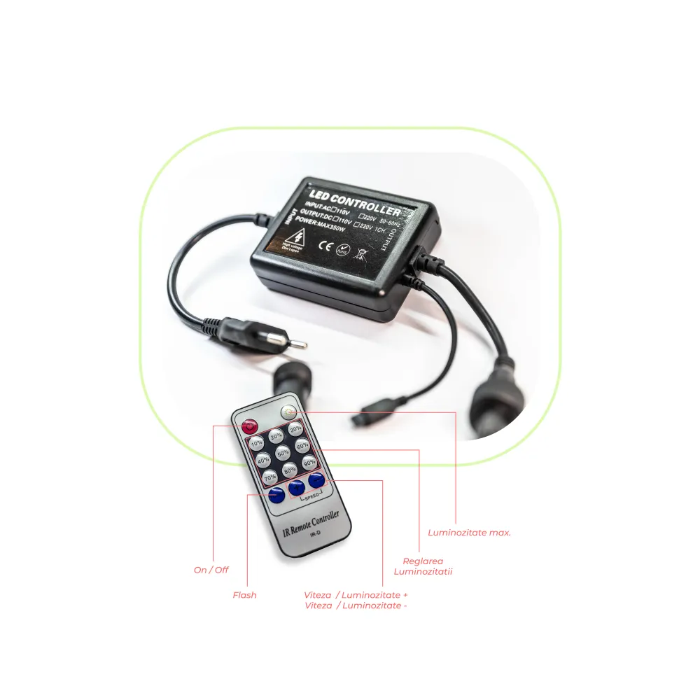 Dimmer pentru Iluminat LED, cu Telecomanda, max. 350W