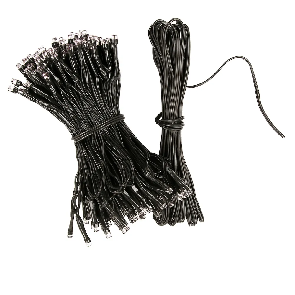 Ghirlanda Luminoasa Decorativa 50M cu 500 LEDuri, Cablu Negru, Lumina Rece, cu Transformator, 8 Programe, de Exterior