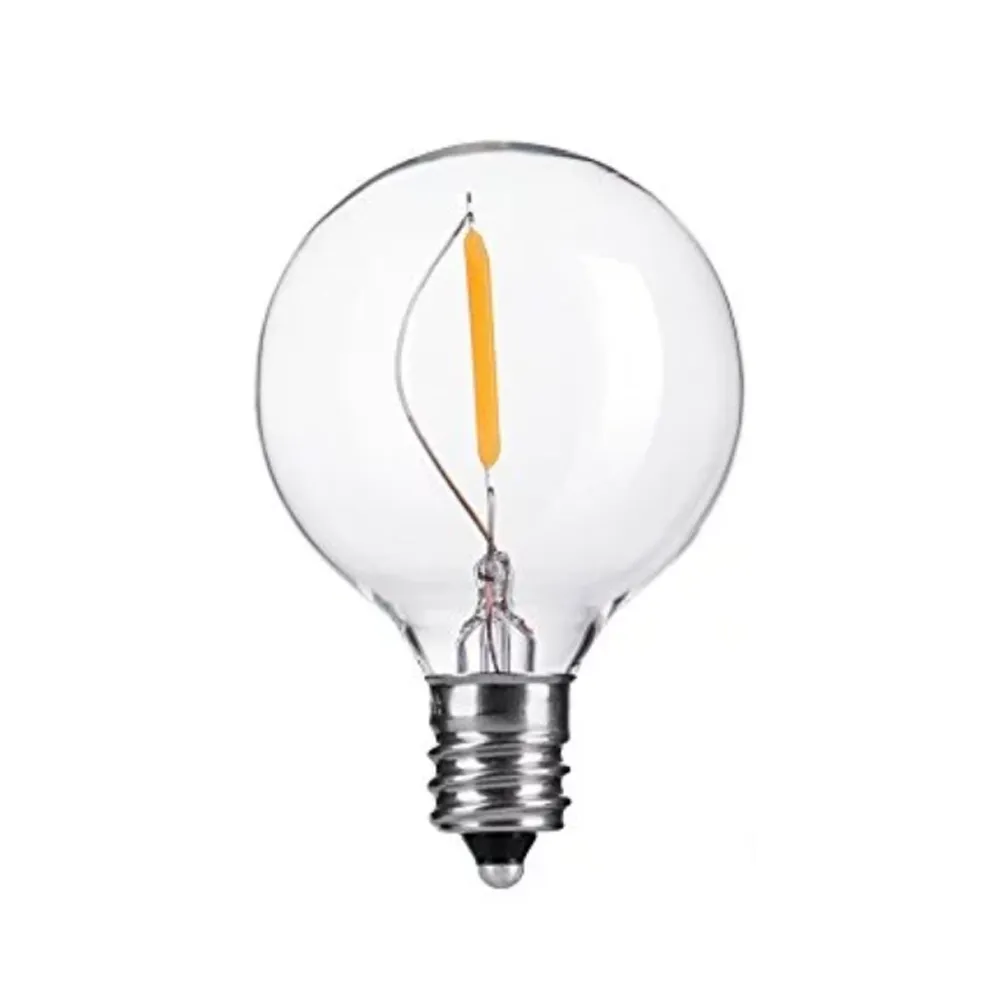 Bec Retro LED, 0.5W, din Plastic, E12, G40, Lumina Foarte Calda, de Exterior