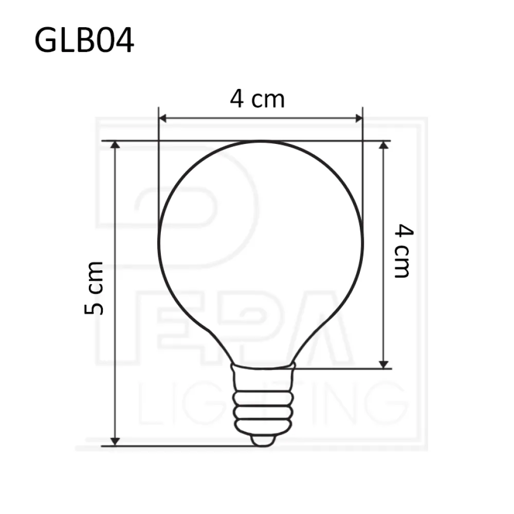 Bec Retro LED, 0.5W, din Plastic, E12, G40, Lumina Foarte Calda, de Exterior
