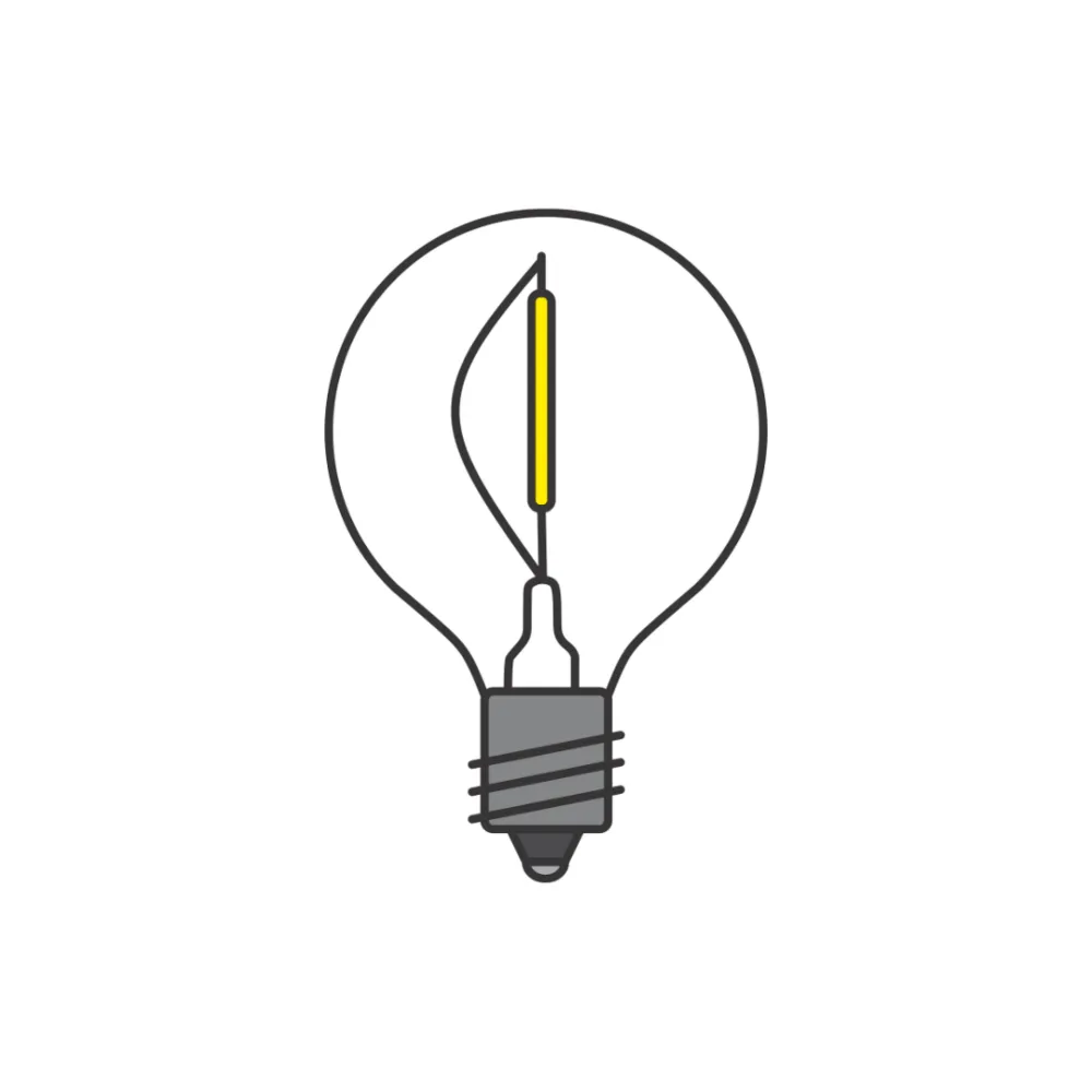 Bec Retro LED, 0.5W, din Plastic, E12, G40, Lumina Foarte Calda, de Exterior