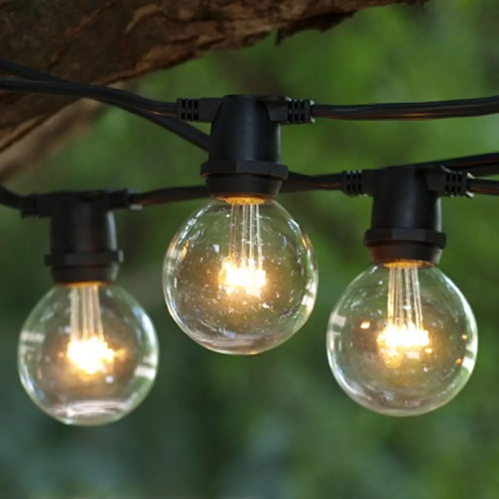 Bec Transparent Retro 3 LEDuri, 1W, din Plastic, E12, G40, Lumina Foarte Calda, de Exterior