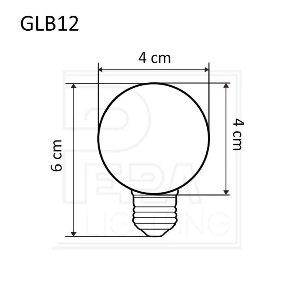 Bec Transparent Retro 3 LEDuri, 1W, din Plastic, E12, G40, Lumina Foarte Calda, de Exterior