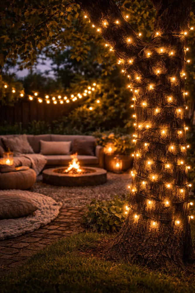 Ghirlanda Luminoasa Decorativa 100M cu 800 LEDuri, Cablu Negru, Lumina Calda, Conectabila, de Exterior