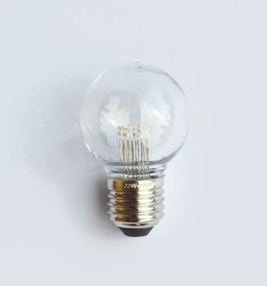 Ghirlanda Luminoasa 15M cu 15 Becuri cu 9 LEDuri, E27, 1W, Cablu Negru, Lumina Foarte Calda, Conectabila 650M, de Exterior