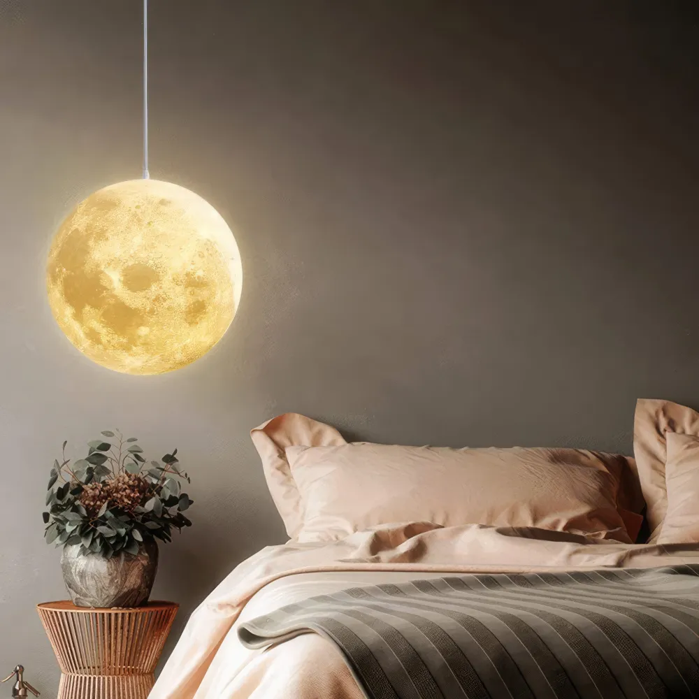 Pendul LED Luna 6W ⌀150mm pentru Sina Magnetica, Lumina Calda