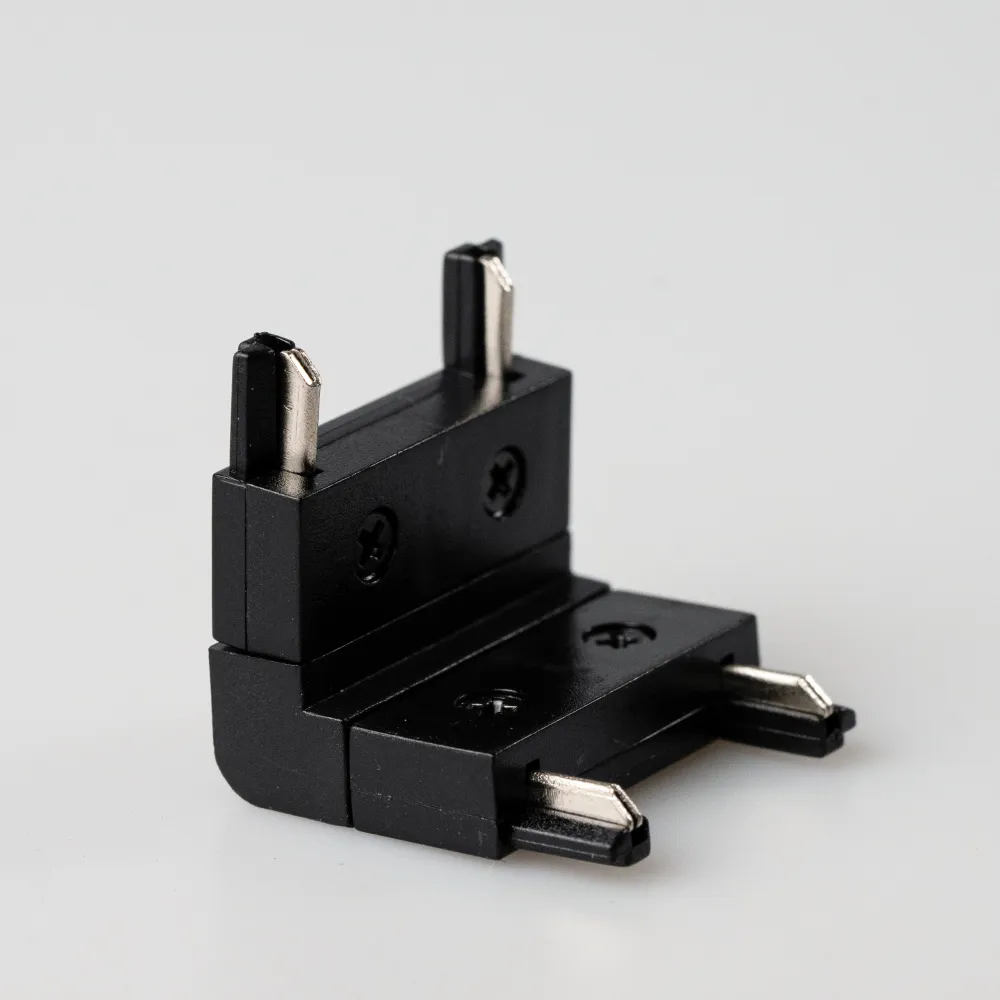Conector de Tip "L" pentru Sina Magnetica Slim Aplicata, Negru