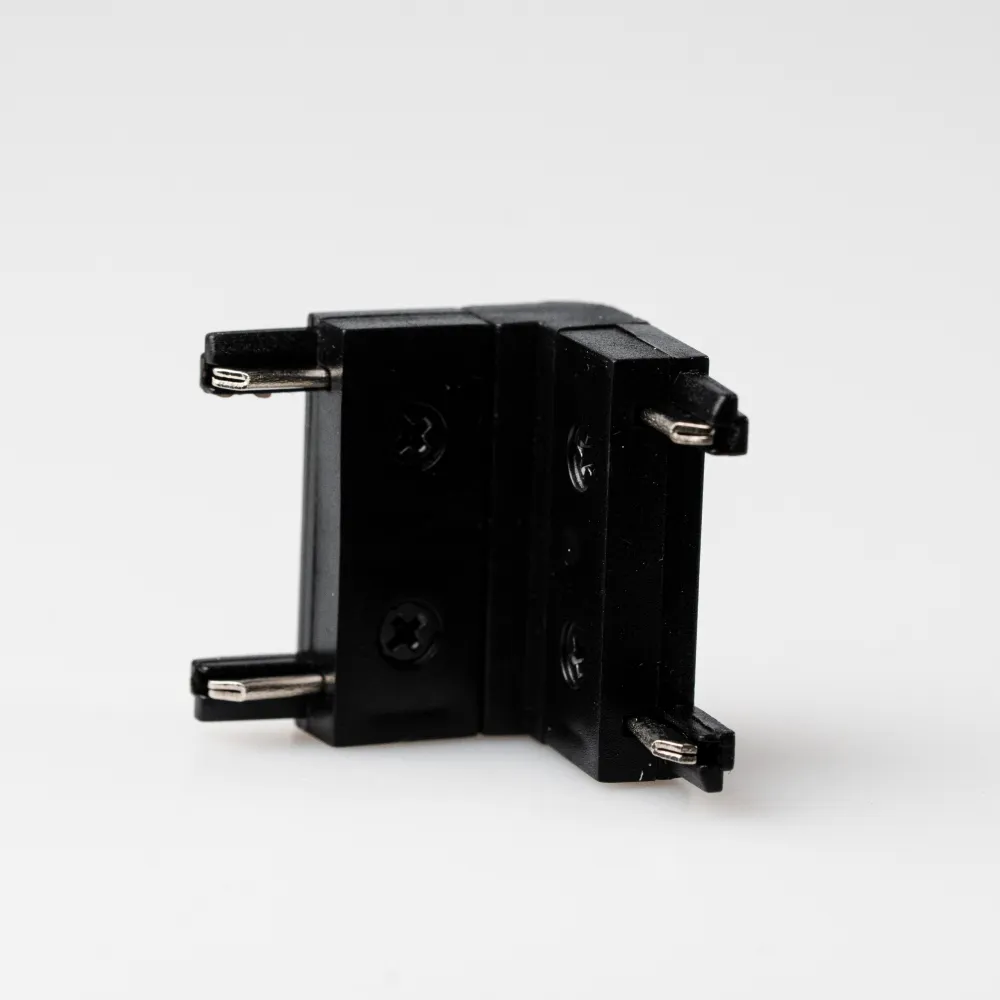 Conector de Tip "L" pentru Sina Magnetica Slim Incastrata, Negru