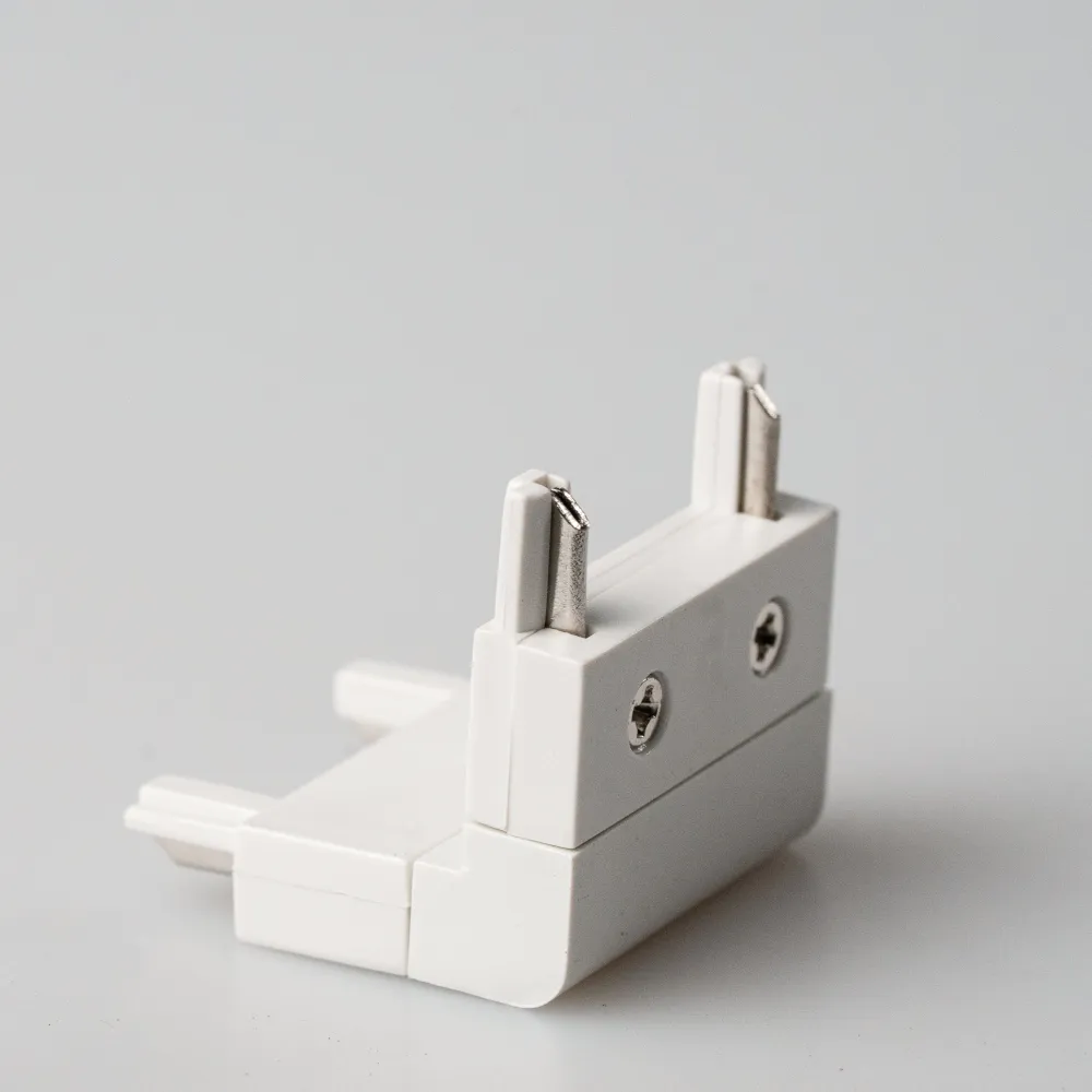 Conector de Tip "L" pentru Sina Magnetica Slim Aplicata, Alb