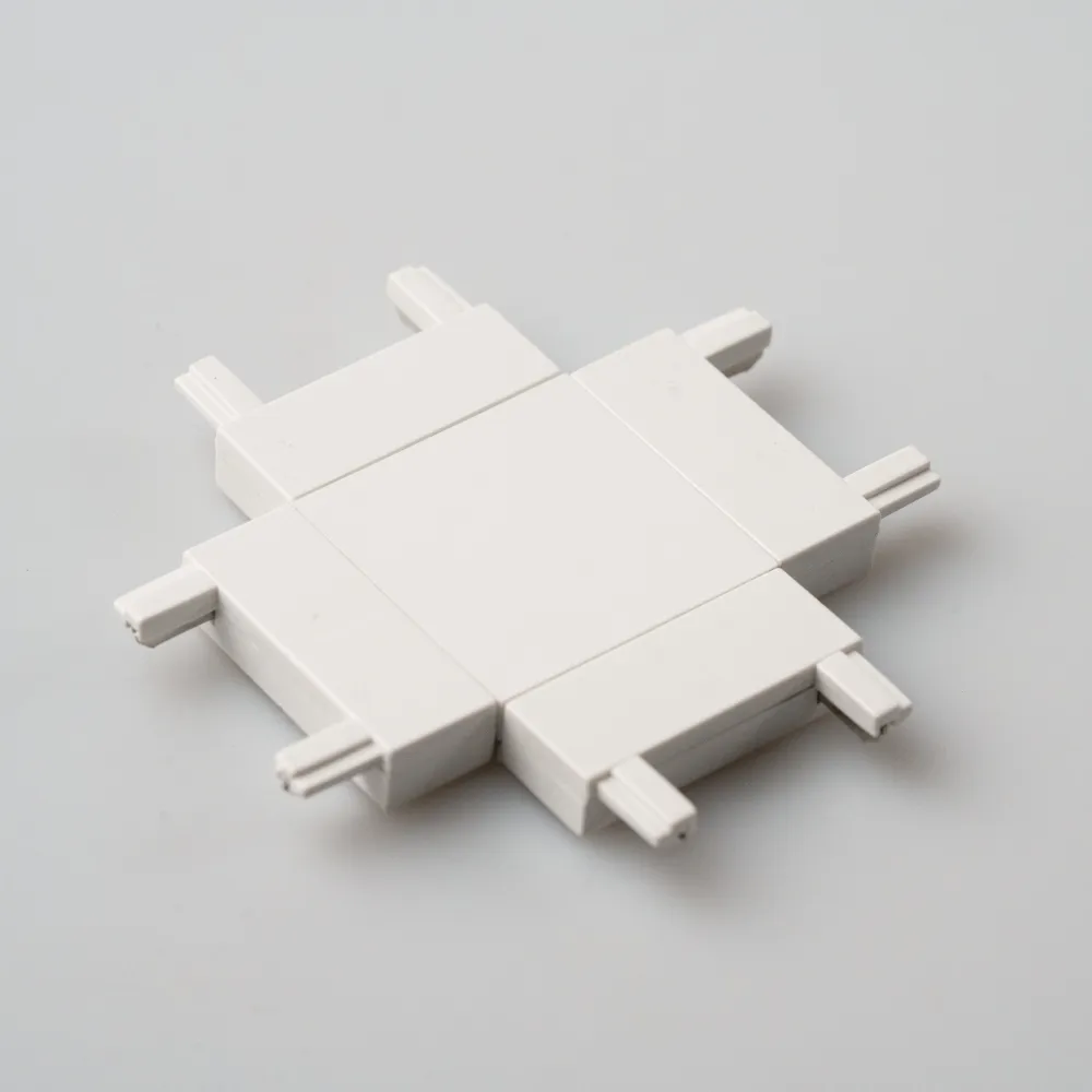 Conector de Tip "X" pentru Sina Magnetica Slim Aplicata, Alb