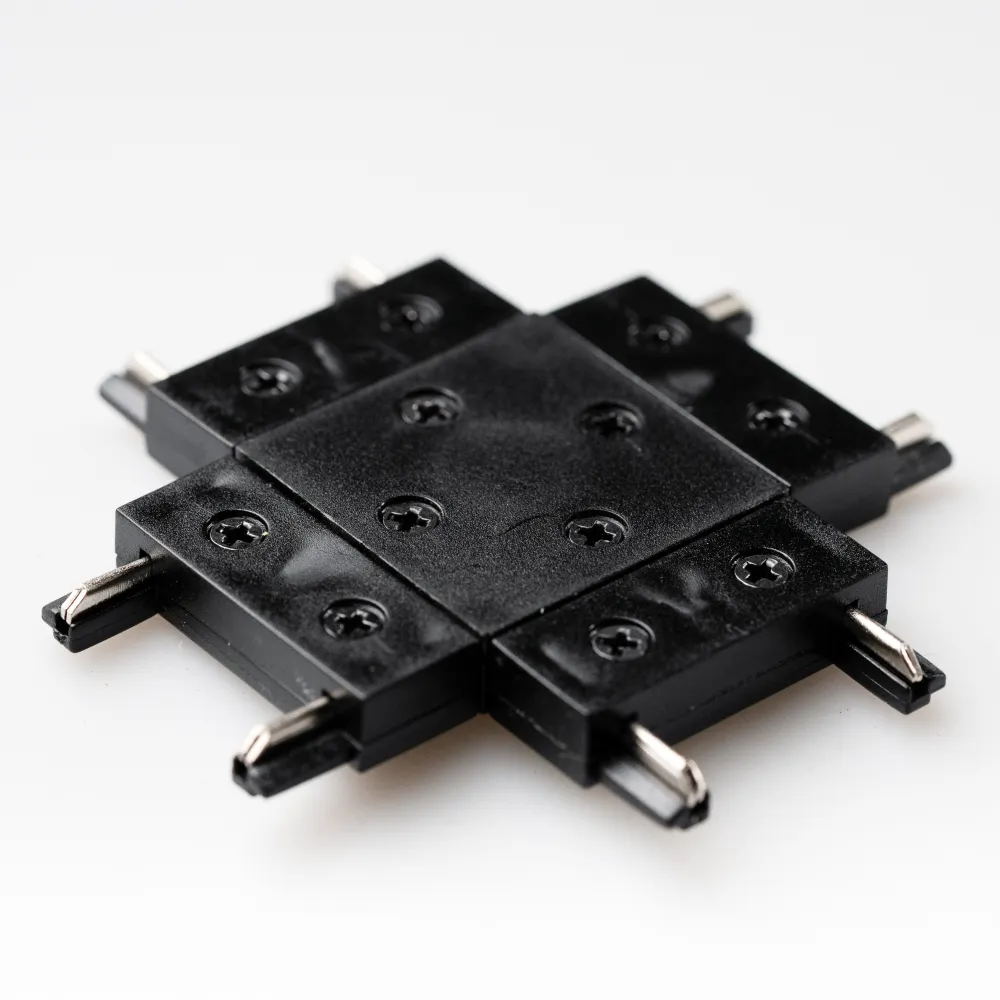 Conector de Tip "X" pentru Sina Magnetica Slim Aplicata, Negru