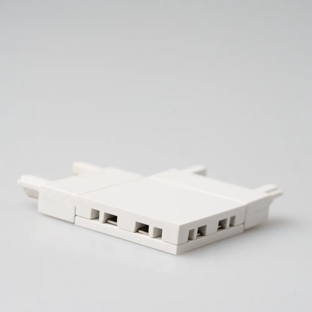 Conector de Tip "L" pentru Sina Magnetica Slim Incastrata, Alb