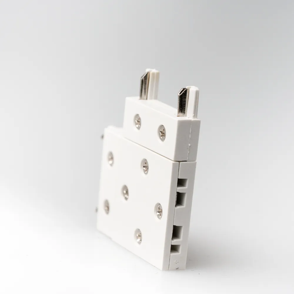Conector de Tip "L" pentru Sina Magnetica Slim Incastrata, Alb