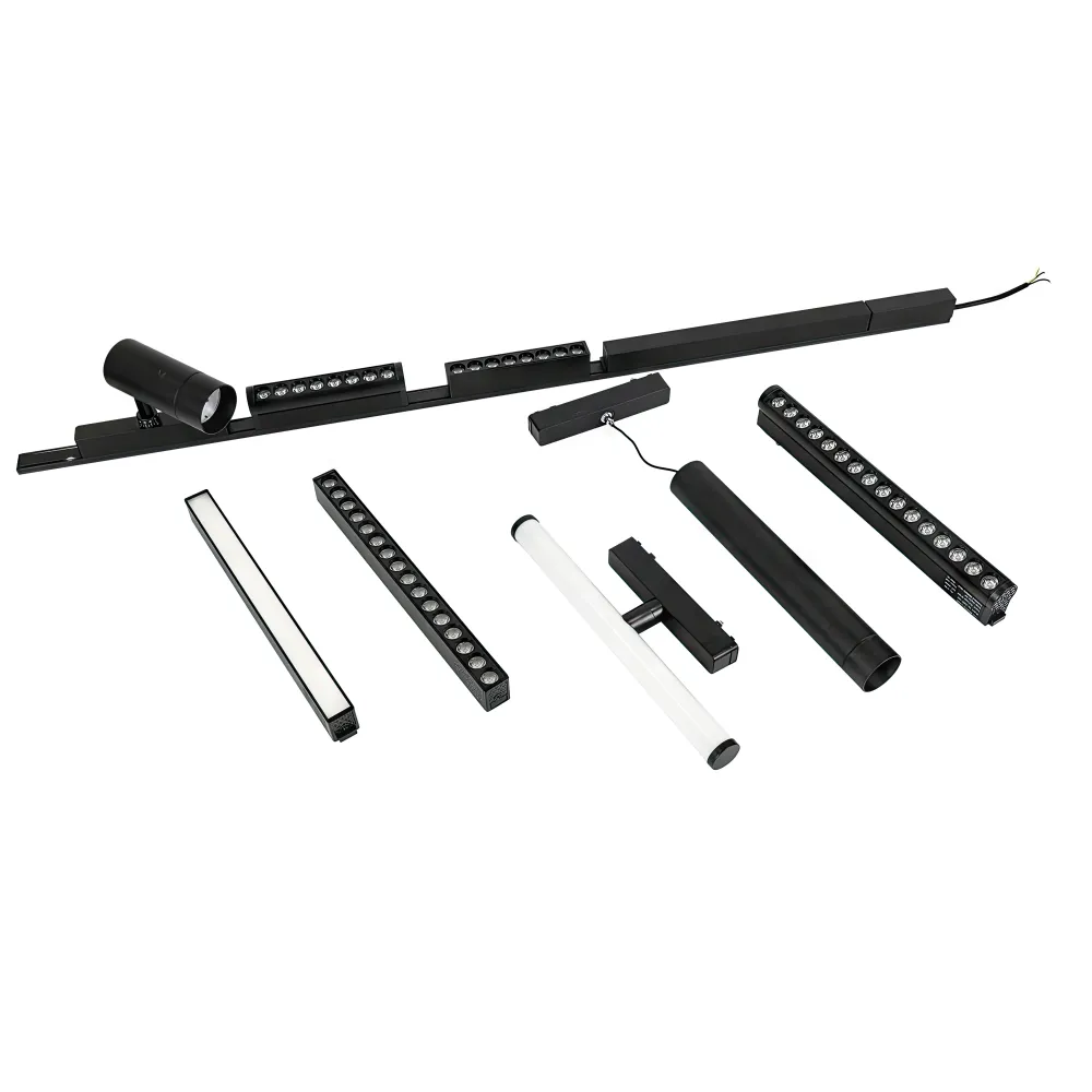 Spot LED, 6W, Fix, Liniar, Pentru Sina Magnetica, 6 Surse de Iluminare, Negru, 122mm