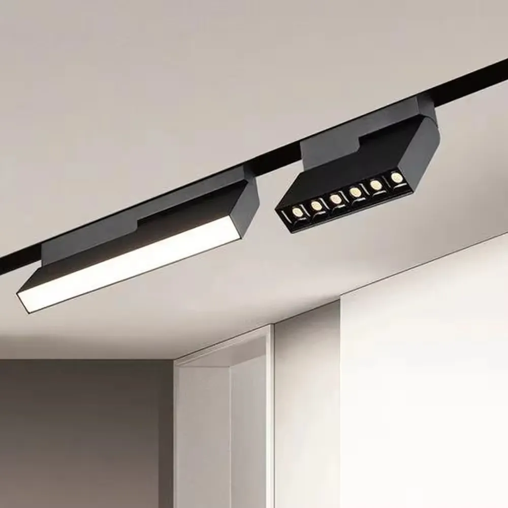 Spot LED 10W 230mm Negru Orientabil Liniar pentru Sina Magnetica