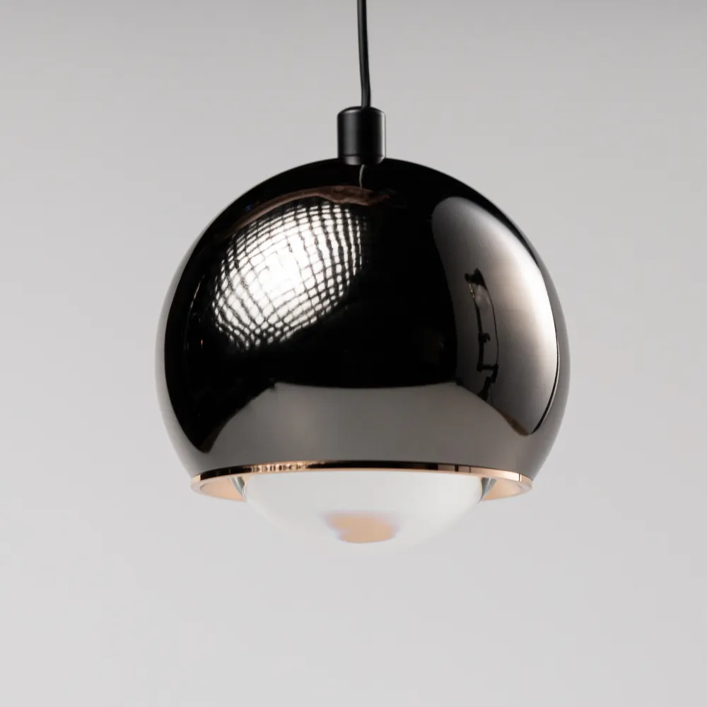 Lampa Pendul LED Bridgelux Glob 8W din Acril Ø100, Negru