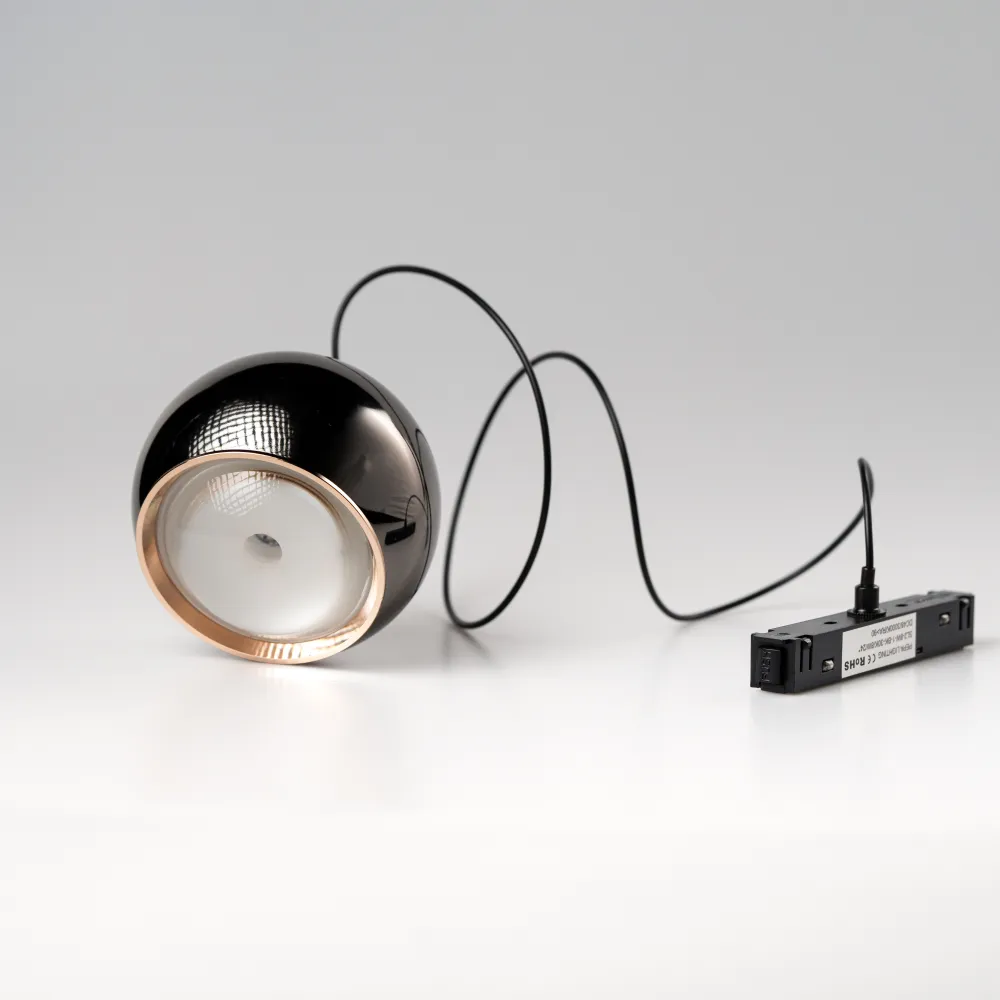 Lampa Pendul LED Bridgelux Glob 8W din Acril Ø100, Negru
