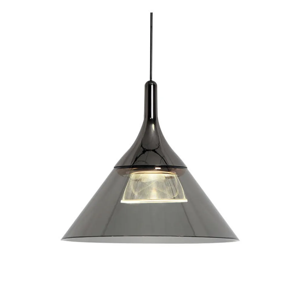 Lampa Pendul LED Bridgelux 5W din Acril Ø190, Crom