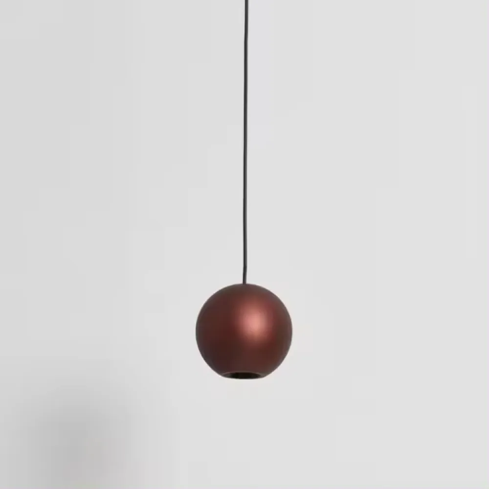 Lampa Pendul LED Bridgelux de Tip Glob 6W din Acril Ø70, Rosu